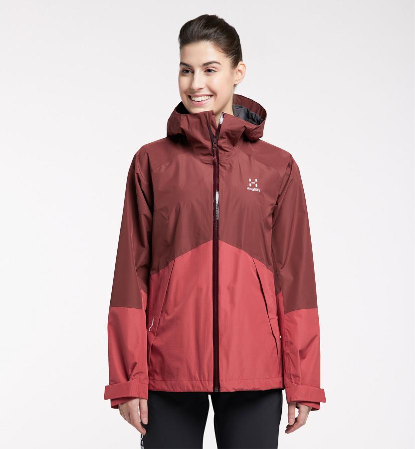 Haglöfs Womens Skuta Waterproof Jacket Red New Zealand 14928FWOU